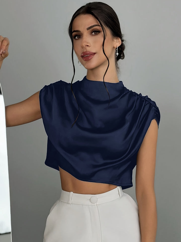 Silque Satin Drape Blouse