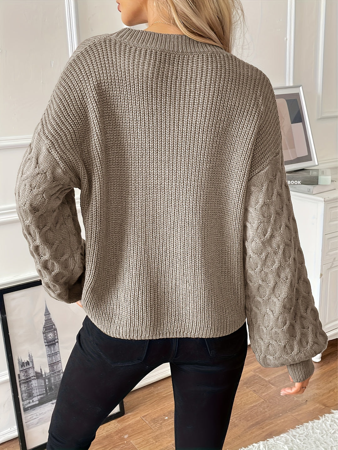Trellis Diamond Knit Pullover