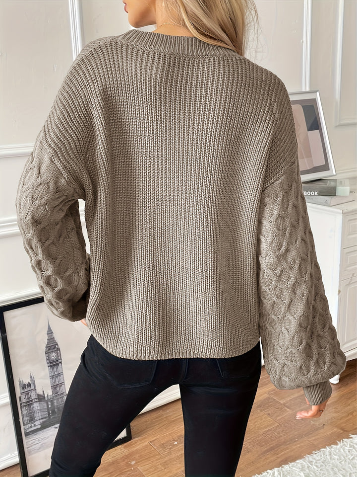Trellis Diamond Knit Pullover