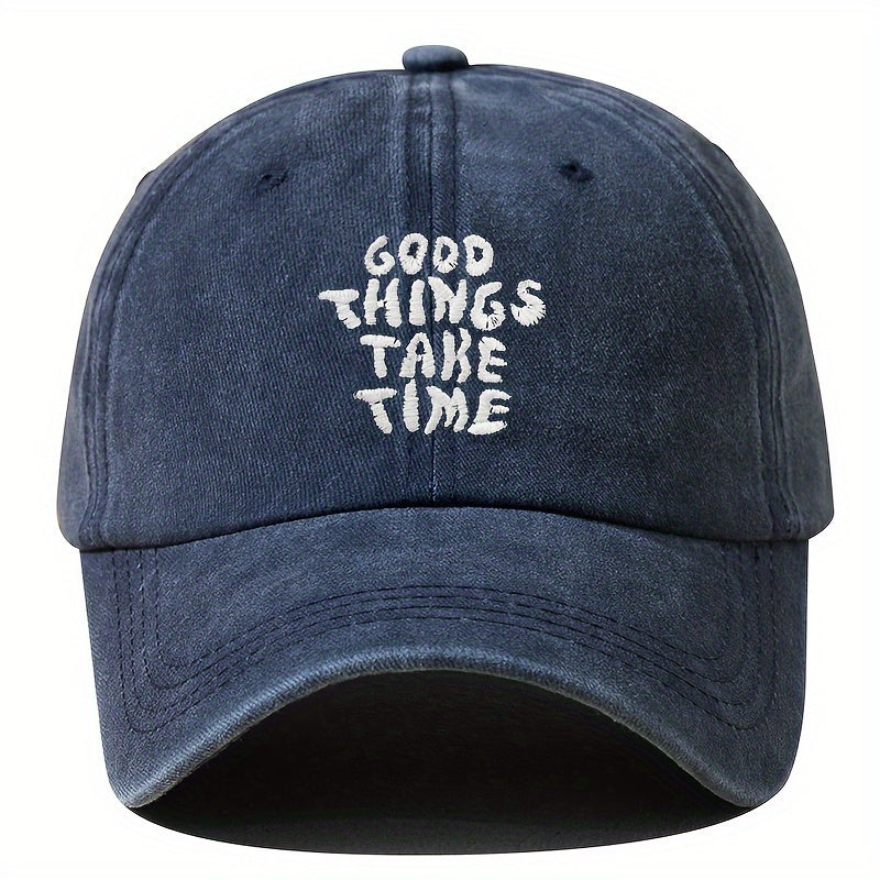 Good Things Take Time Washed Cap