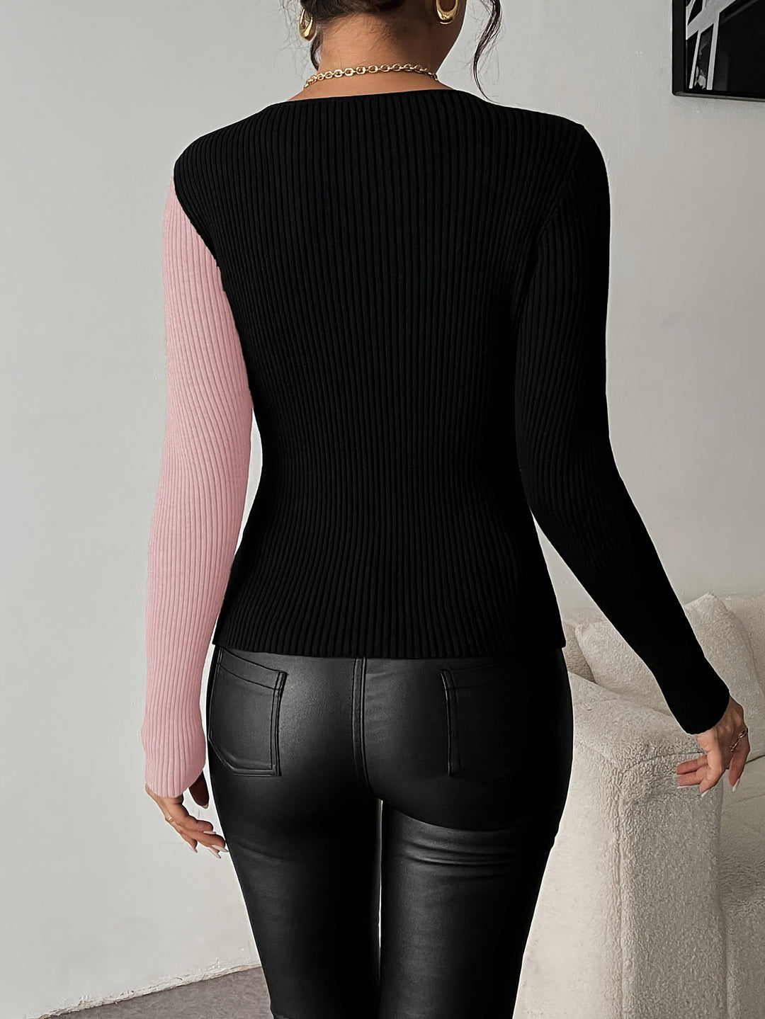 Hollis Contrast Wrap Top