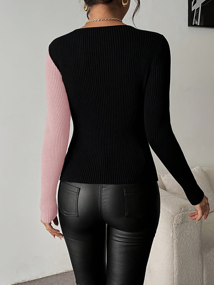 Hollis Contrast Wrap Top