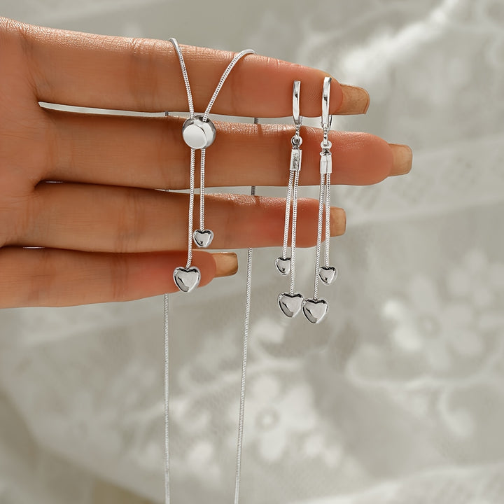 Heartline Necklace & Earring Set