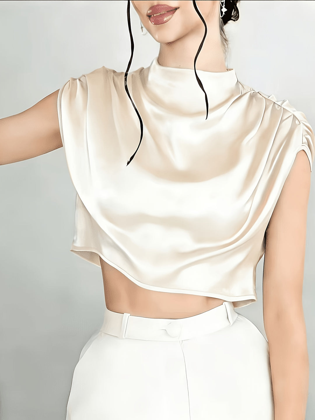 Silque Satin Drape Blouse