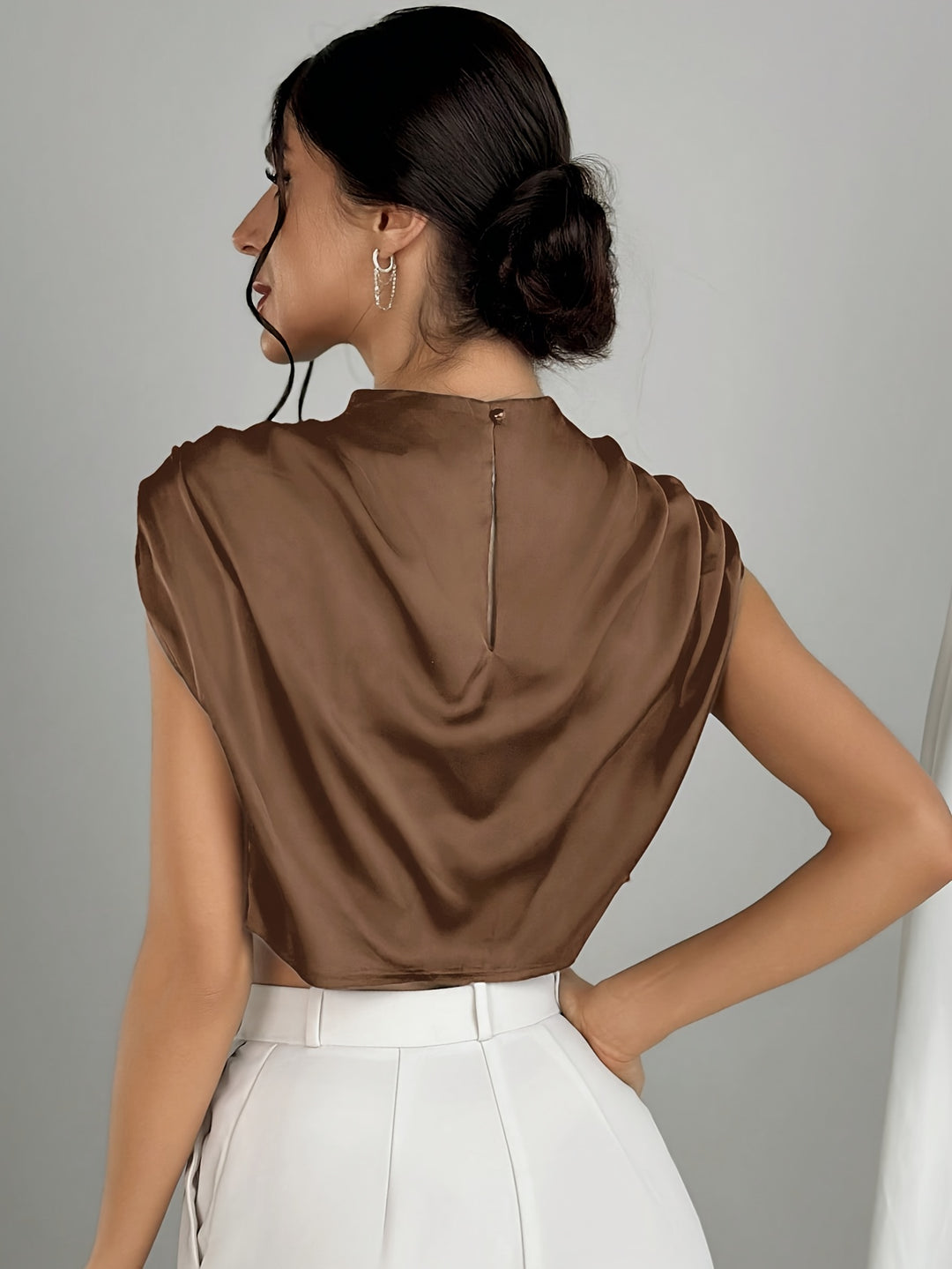 Silque Satin Drape Blouse