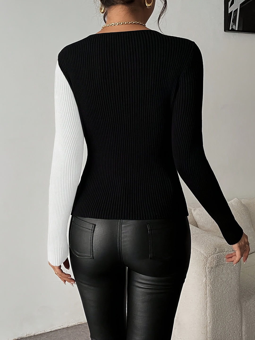 Hollis Contrast Wrap Top