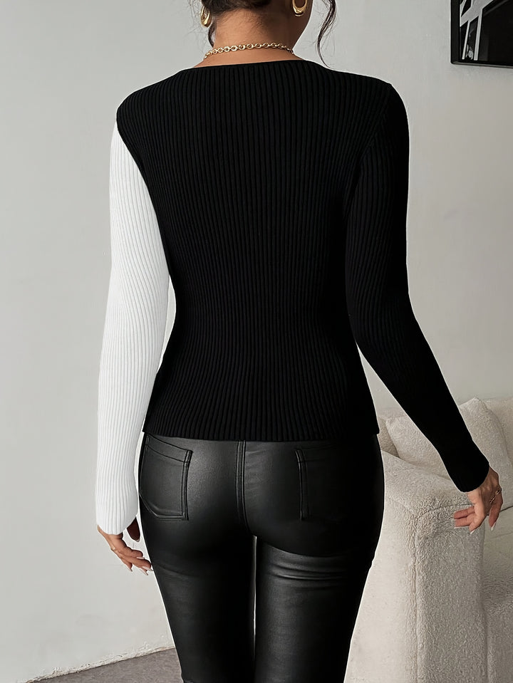 Hollis Contrast Wrap Top