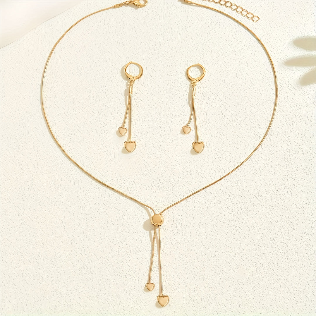 Heartline Necklace & Earring Set