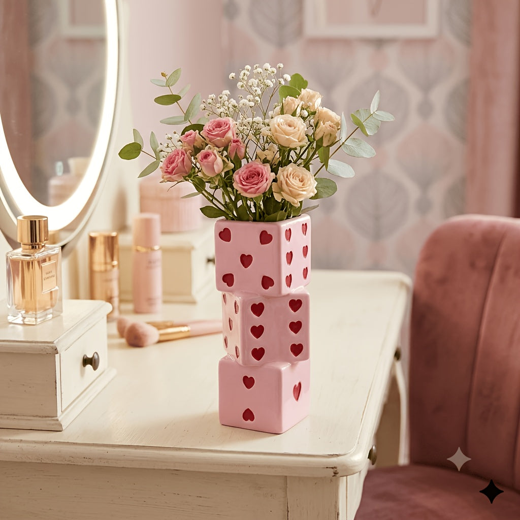 Love Dice Stacked Vase