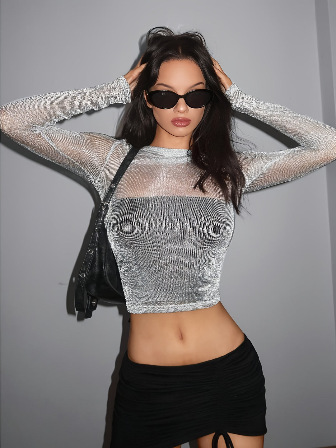 Halo Metallic Crop Top