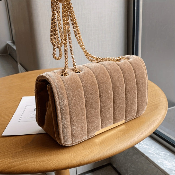 Valentina Velvet Chain Clutch