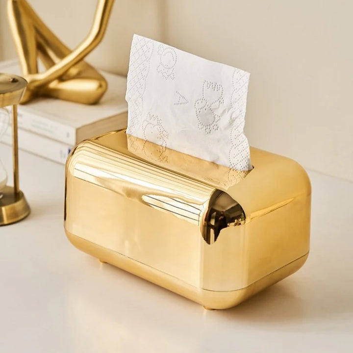 Luxe Gold & Silver Tissue Dispenser