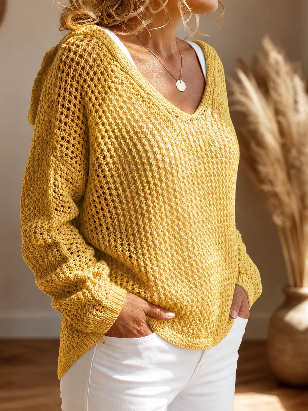 Meadow Open-Knit Hoodie