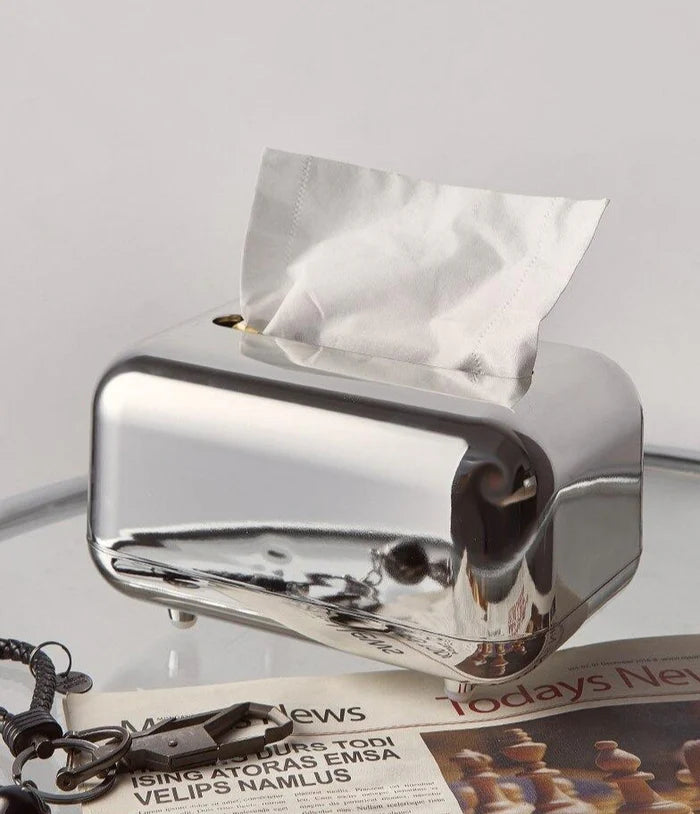 Luxe Gold & Silver Tissue Dispenser