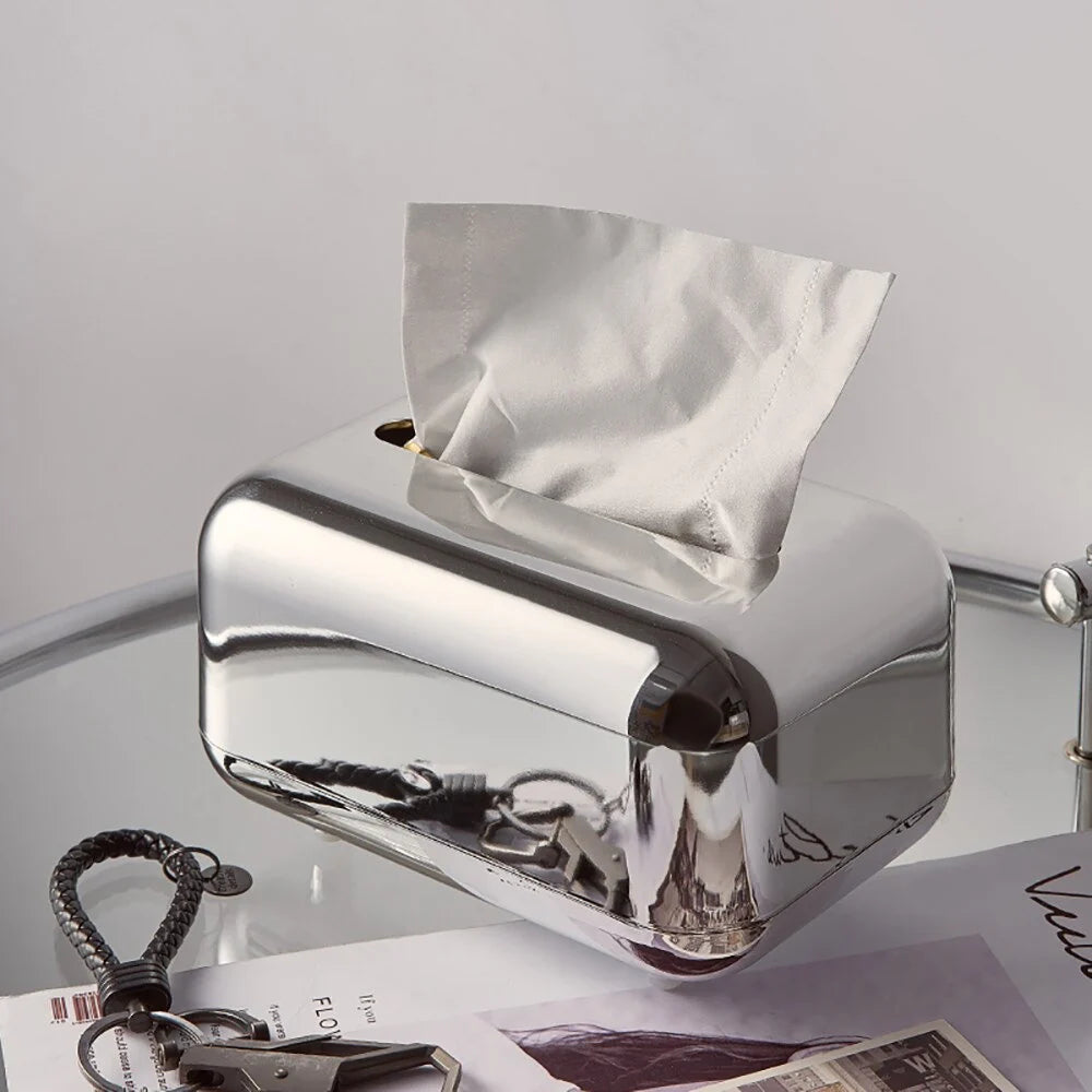 Luxe Gold & Silver Tissue Dispenser