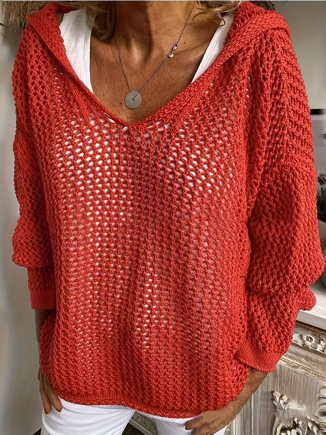 Meadow Open-Knit Hoodie