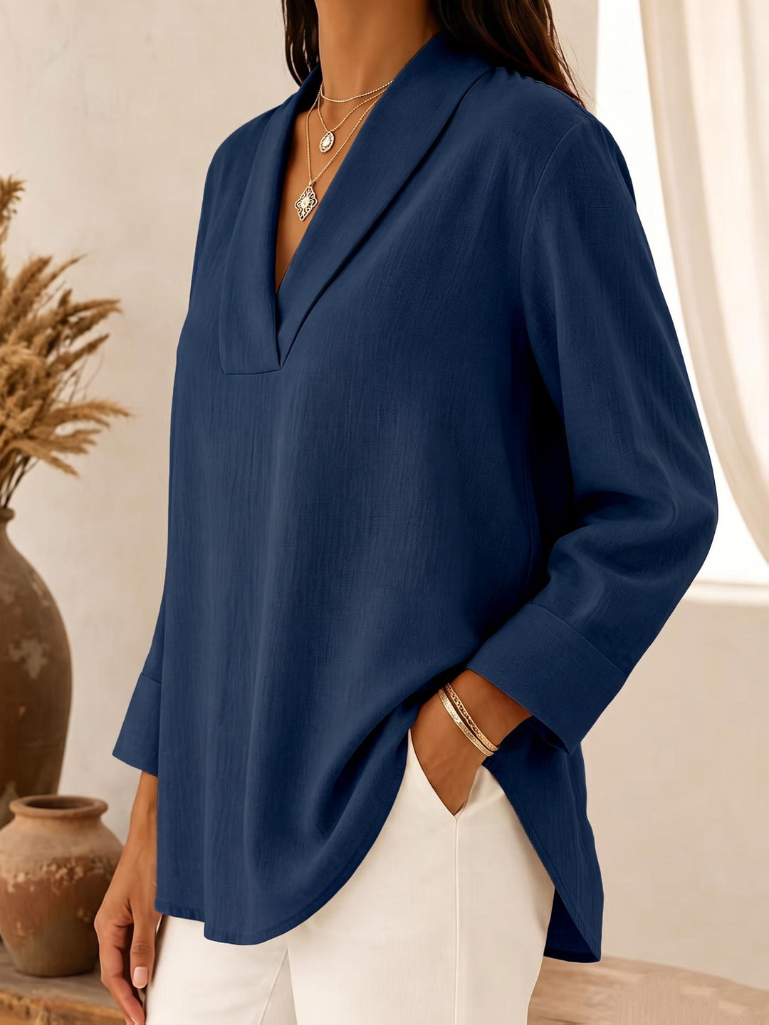 Aveline Shawl Collar Blouse