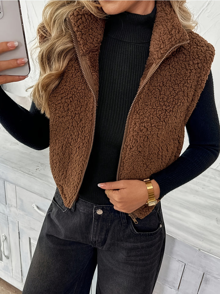 Vail Cropped Teddy Vest