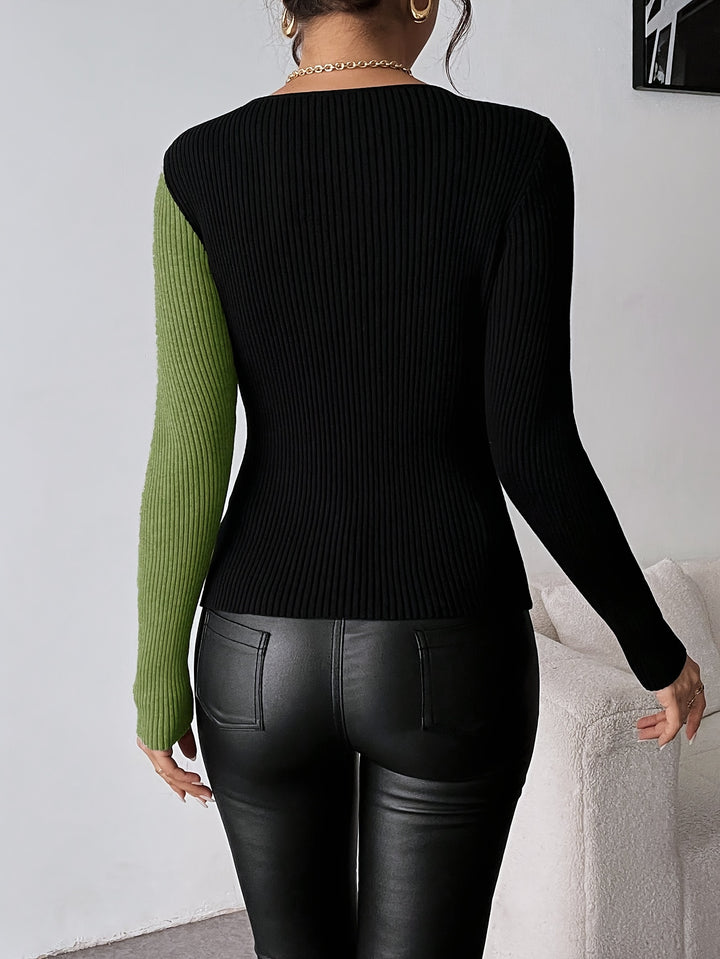 Hollis Contrast Wrap Top