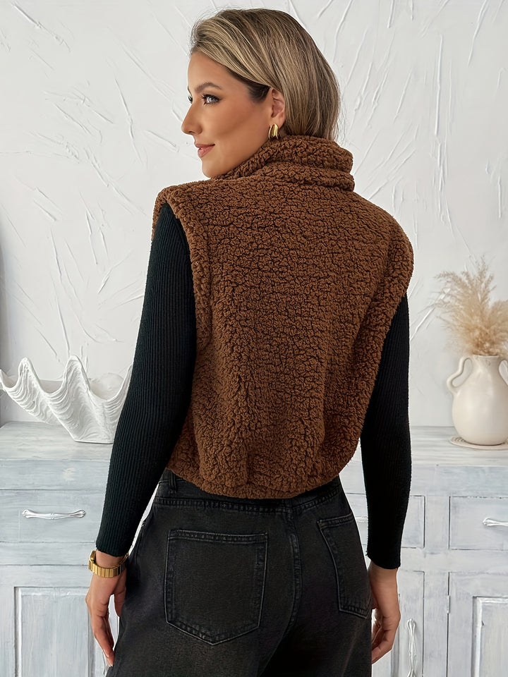 Vail Cropped Teddy Vest