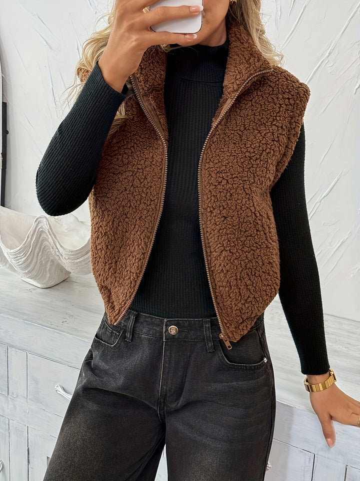 Vail Cropped Teddy Vest
