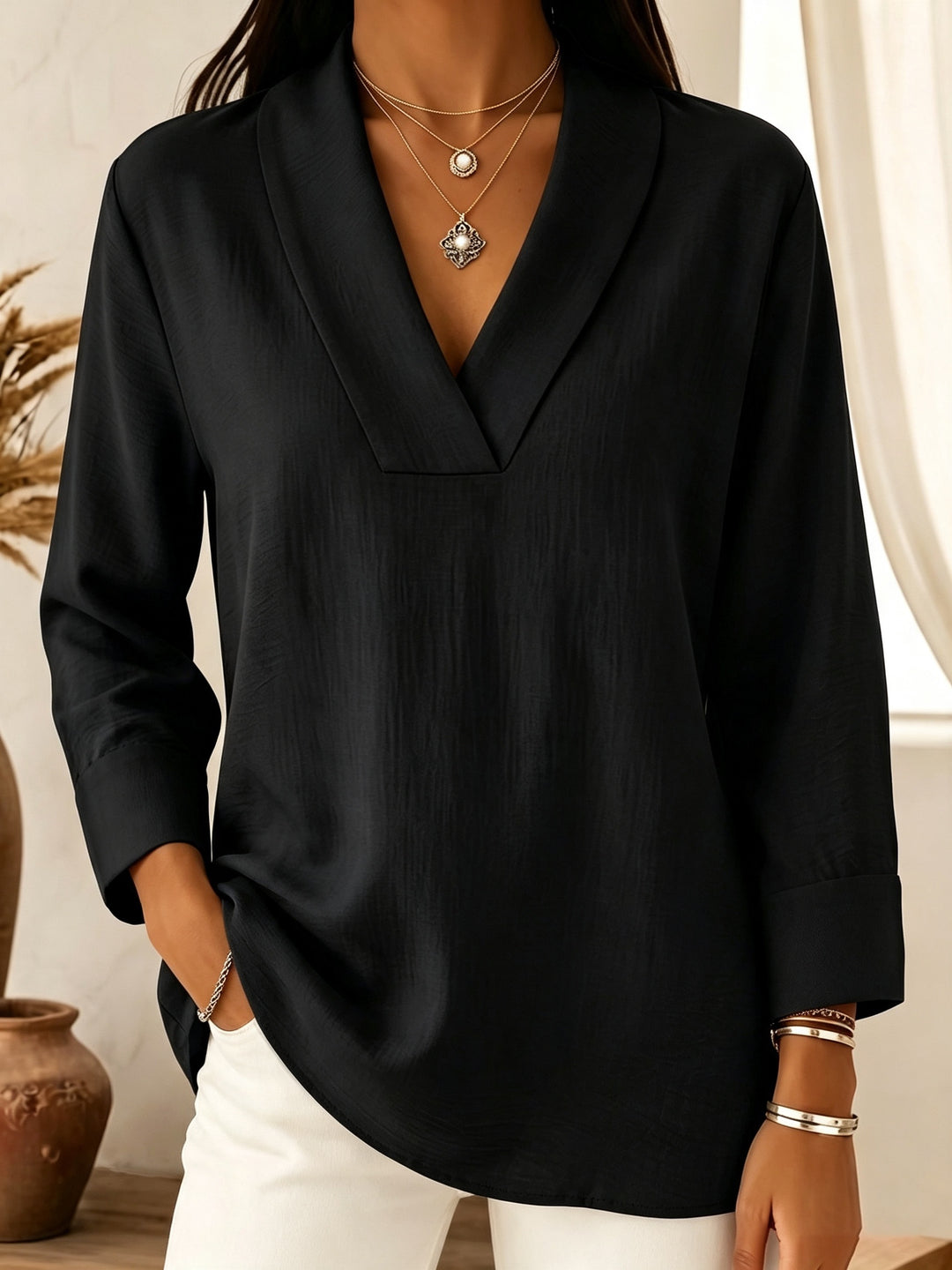 Aveline Shawl Collar Blouse