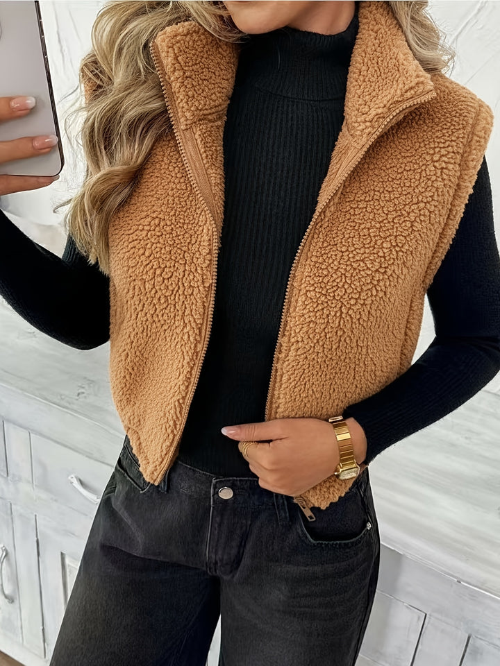Vail Cropped Teddy Vest