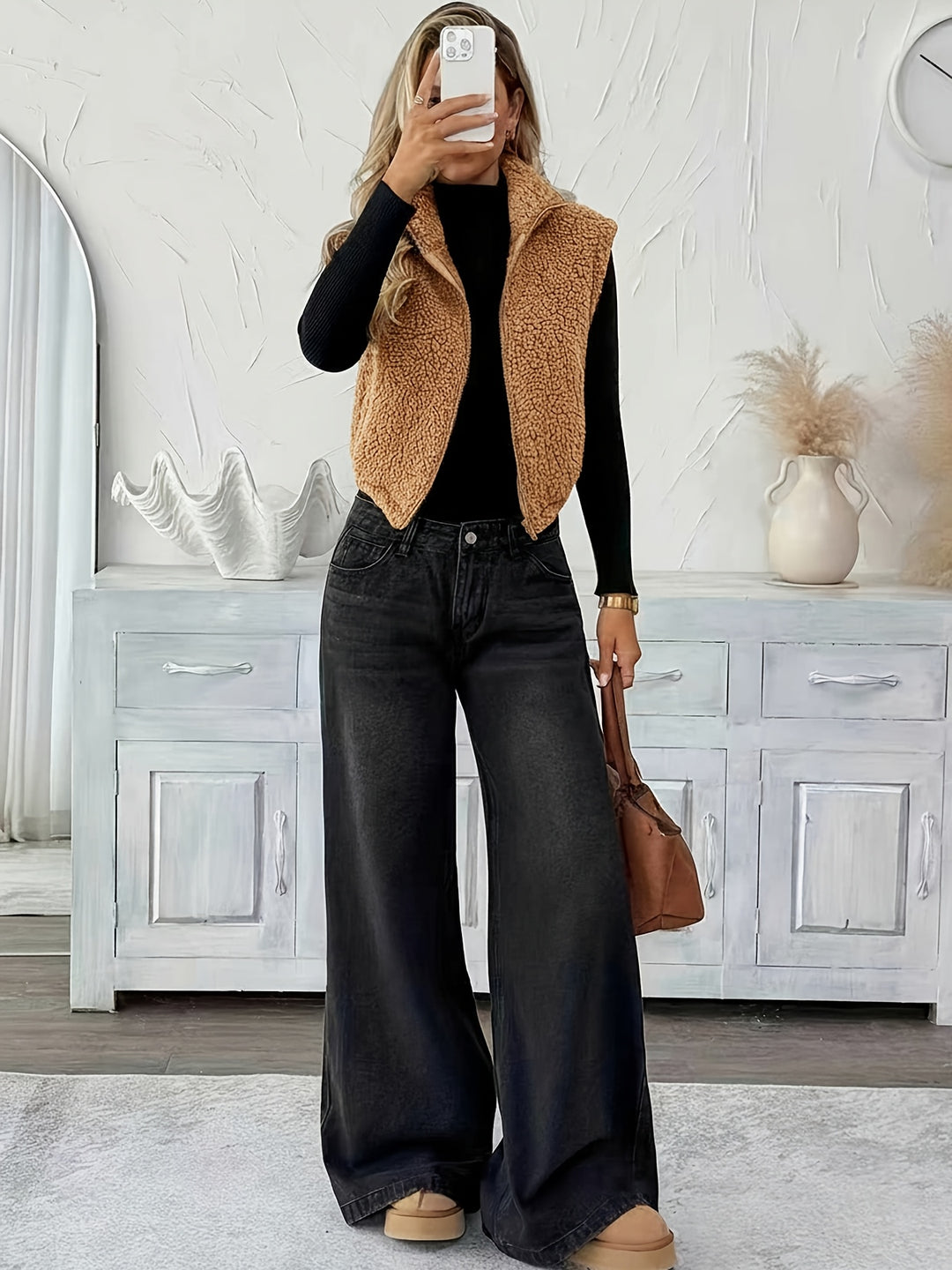 Vail Cropped Teddy Vest