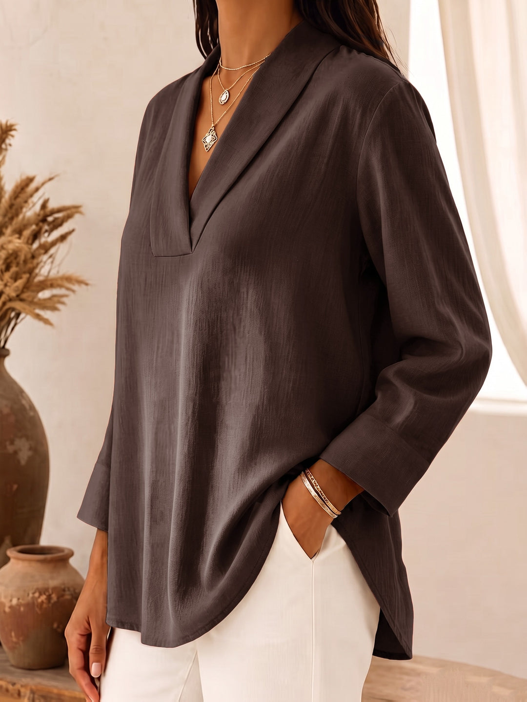 Aveline Shawl Collar Blouse
