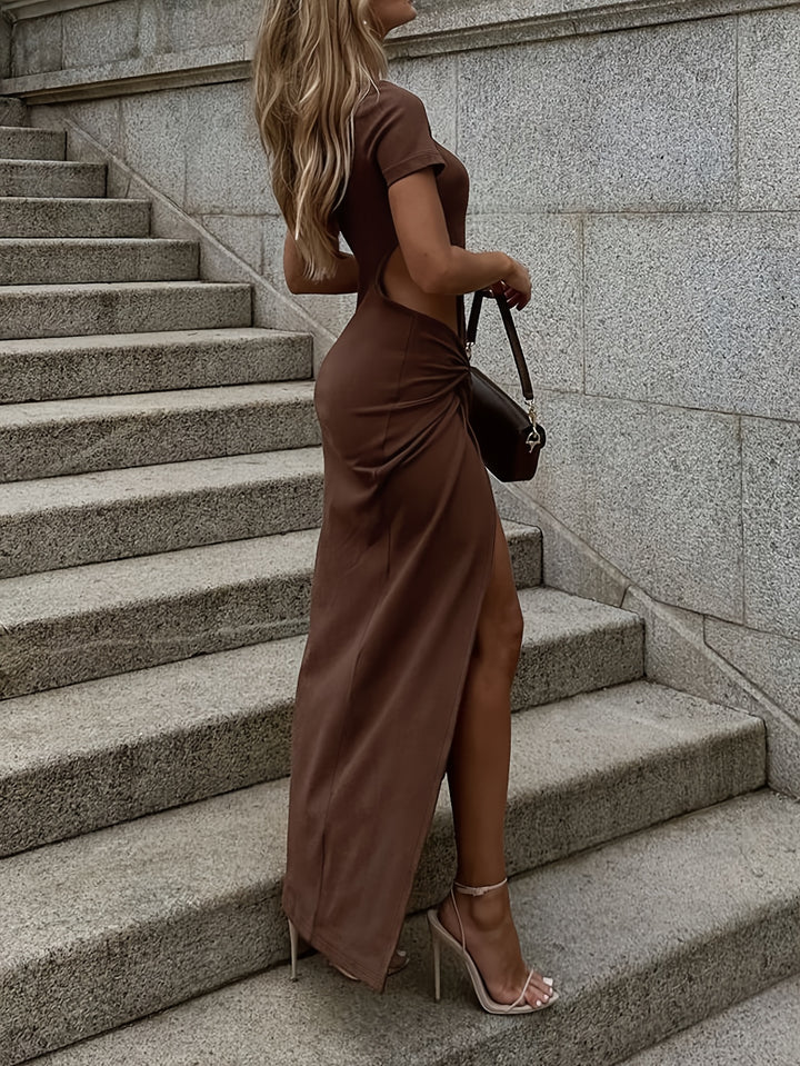 Espresso Knot Maxi Dress