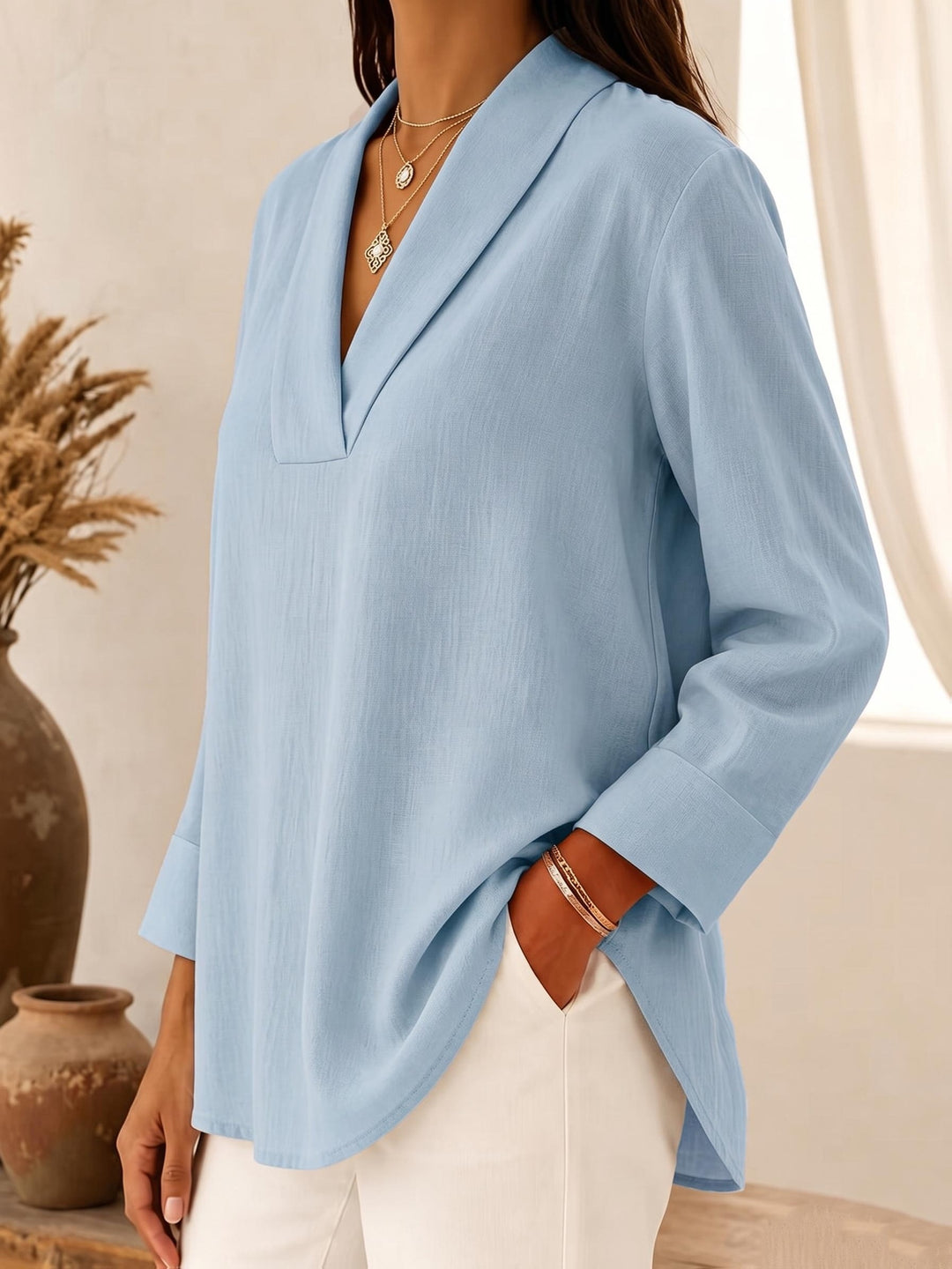 Aveline Shawl Collar Blouse