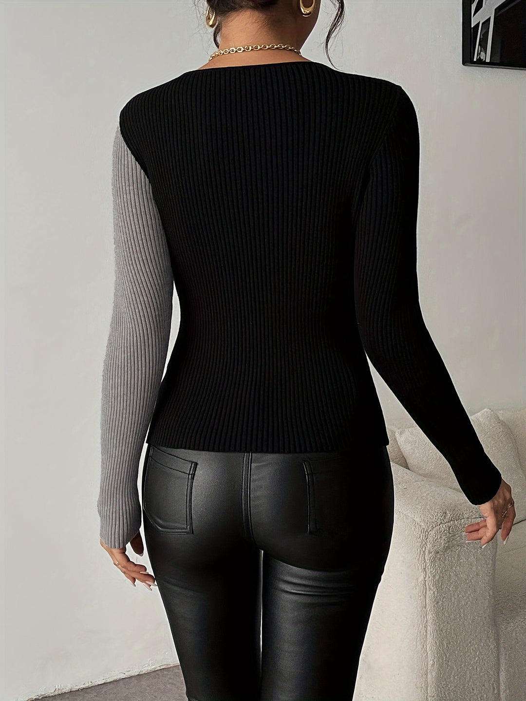 Hollis Contrast Wrap Top
