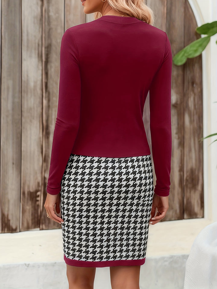 Hartwell Houndstooth Dress