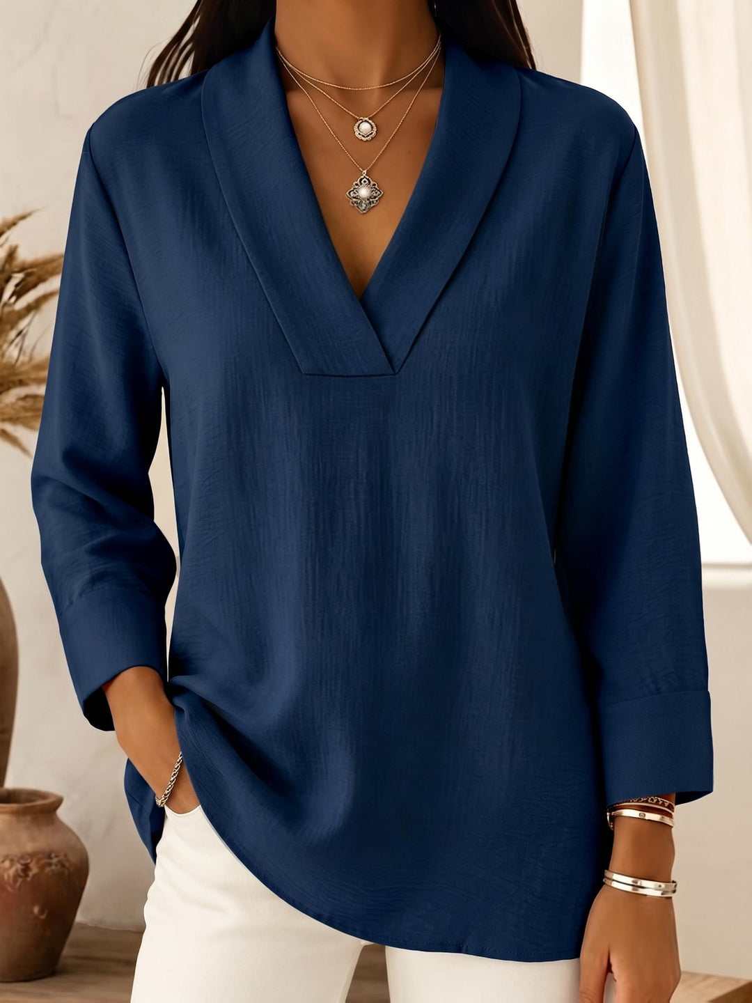 Aveline Shawl Collar Blouse